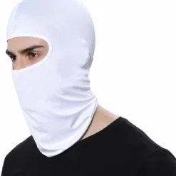 Bivakmuts Voor O.a. Skien, Snowboarden, Motorrijden, Wielrennen & Schaatsen - Gezichtsmasker Balaclava Bivak Muts Nekwarmer - One Size / Unisex - Volwassenen - Wit