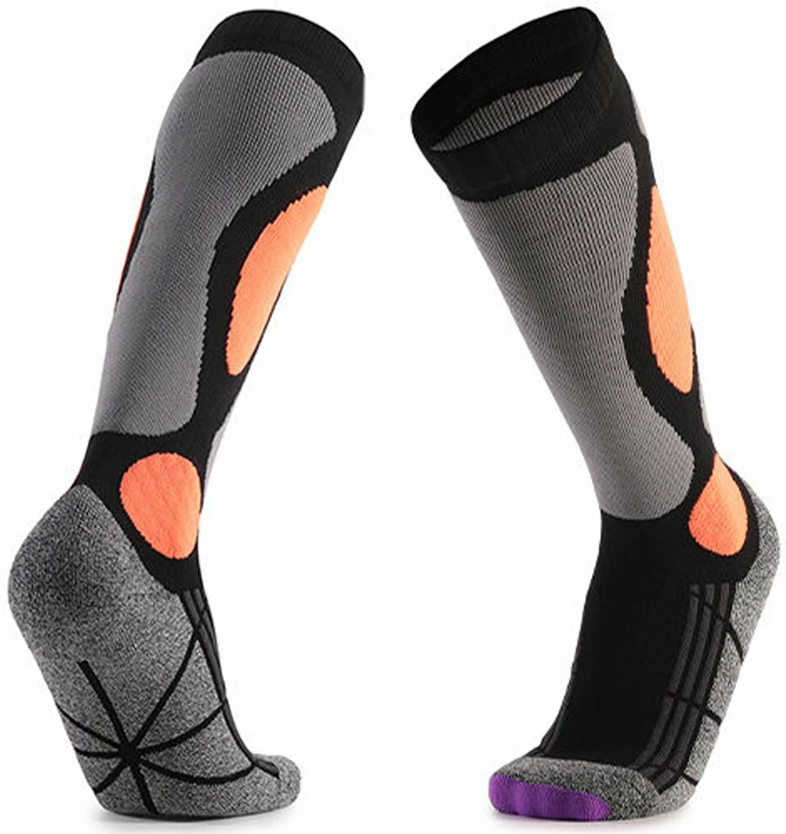 MyStand Skisokken - Wintersportsokken - Skiën Snowboarden Of Wandelen - Wintersokken Compressie - Dames/Heren - One Size - Maat 37 Tot 47 - Oranje 1 MyStand Skisokken - Wintersportsokken - Skiën Snowboarden Of Wandelen - Wintersokken Compressie - Dames/Heren - One Size - Maat 37 Tot 47 - Oranje