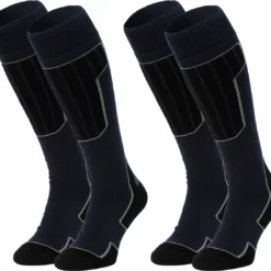 TROLLKIDS Winkel 56 NOMAD® Skisokken Essential 2-Pack | Maat 43/46 Donkerblauw | Skiën / Snowboarden / Wandelen | Goede Vochtafvoer | Extra Versteviging | Ski Sokken Heren / Dames