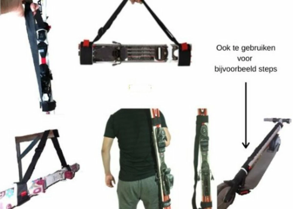 Skidrager - Draagband Voor Ski's En Skistokken - Wintersport Benodigdheden - Snowboarden 3 Skidrager - Draagband Voor Ski's En Skistokken - Wintersport Benodigdheden - Snowboarden - Afbeelding 3