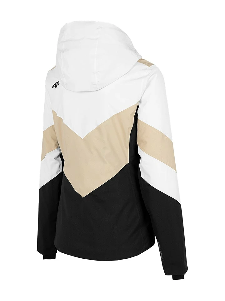 4F Ski-/snowboardjas Beige/wit/zwart 2 4F Ski-/snowboardjas Beige/wit/zwart - Afbeelding 2
