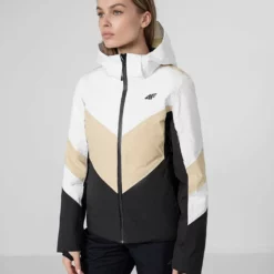 4F Ski-/snowboardjas Beige/wit/zwart 6 4F Ski-/snowboardjas Beige/wit/zwart -TROLLKIDS Winkel 4f ski snowboardjas beige wit zwart 2