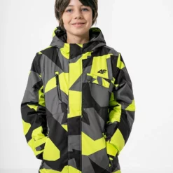 4F Ski-/snowboardjas Grijs/geel -TROLLKIDS Winkel 4f ski snowboardjas grijs geel 2