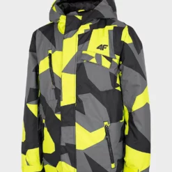 4F Ski-/snowboardjas Grijs/geel
