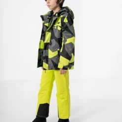 4F Ski-/snowboardjas Grijs/geel -TROLLKIDS Winkel 4f ski snowboardjas grijs geel 3