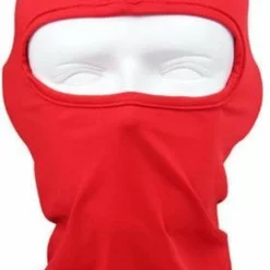 Merkloos Bivakmuts Voor Snowboarden - Skiën - Wielrennen - Schaatsen - Nekwarmer - One Size - Volwassenen - Rood