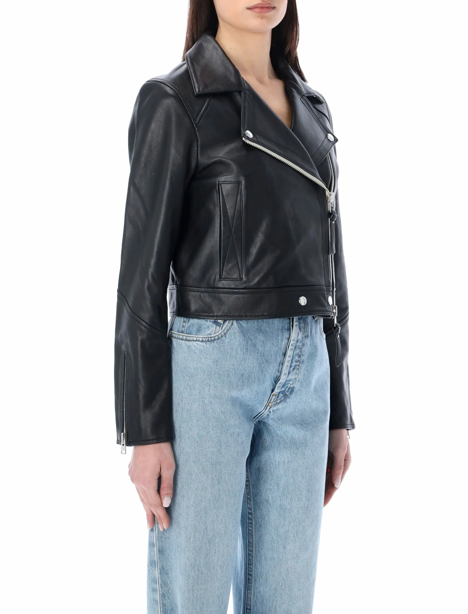 Shoreditch Ski Club Vyner Leather Biker – Women 2 Shoreditch Ski Club Vyner Leather Biker – Women - Afbeelding 2