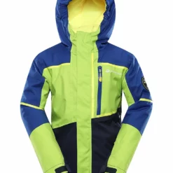 Ski-/snowboardjas "Melefo" Limoengroen/blauw/zwart