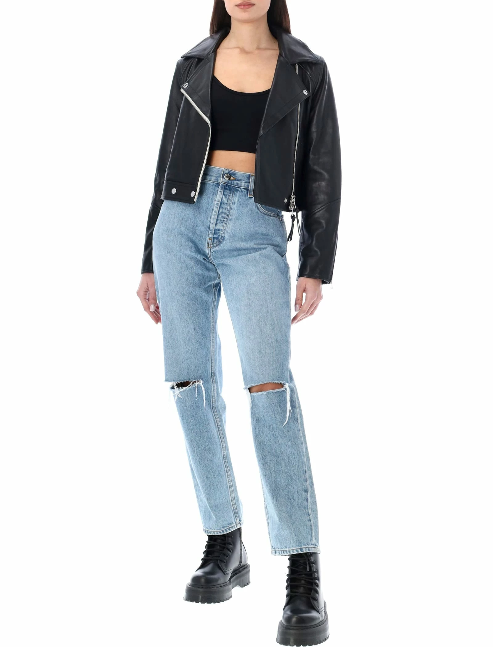 Shoreditch Ski Club Vyner Leather Biker – Women 4 Shoreditch Ski Club Vyner Leather Biker – Women - Afbeelding 4