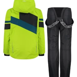 CMP 2-delige Ski-/snowboardoutfit Groen/zwart -TROLLKIDS Winkel cmp 2 delige ski snowboardoutfit groen zwart 2