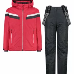 CMP 2-delige Ski-/snowboardoutfit Rood/antraciet