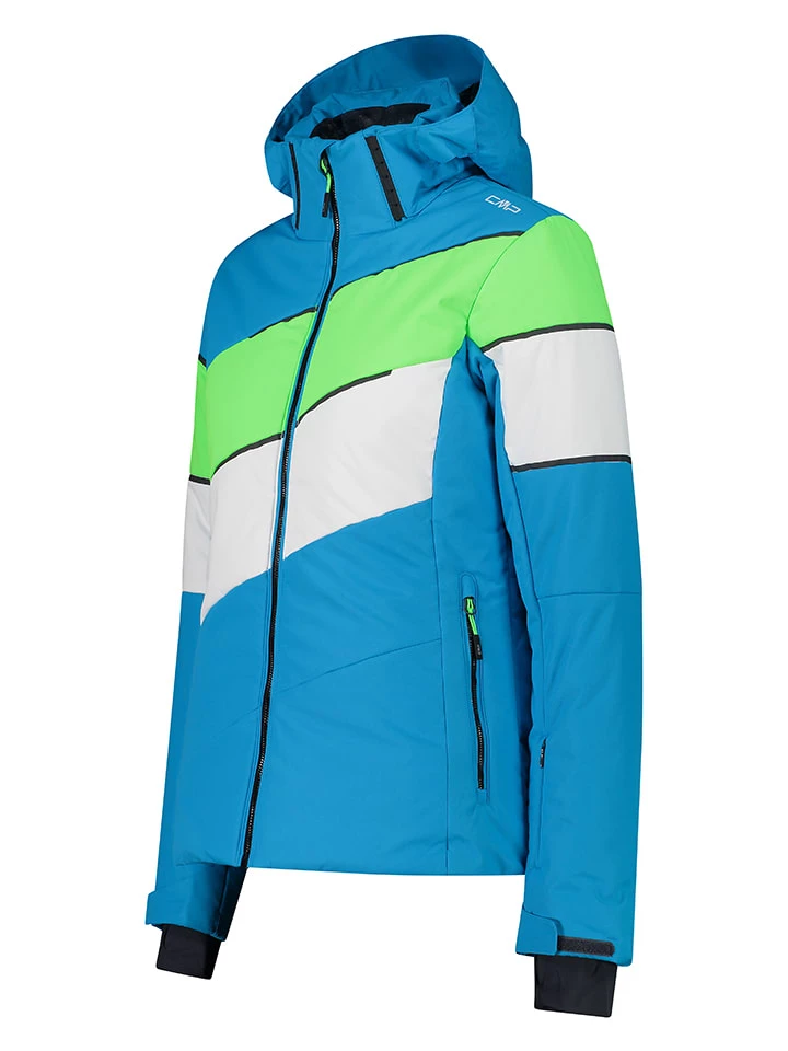 CMP Ski-/snowboardjas Blauw/groen/wit 3 CMP Ski-/snowboardjas Blauw/groen/wit - Afbeelding 3