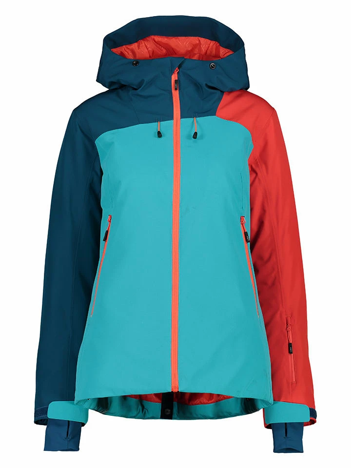 CMP Ski-/snowboardjas Turquoise/rood 1 CMP Ski-/snowboardjas Turquoise/rood