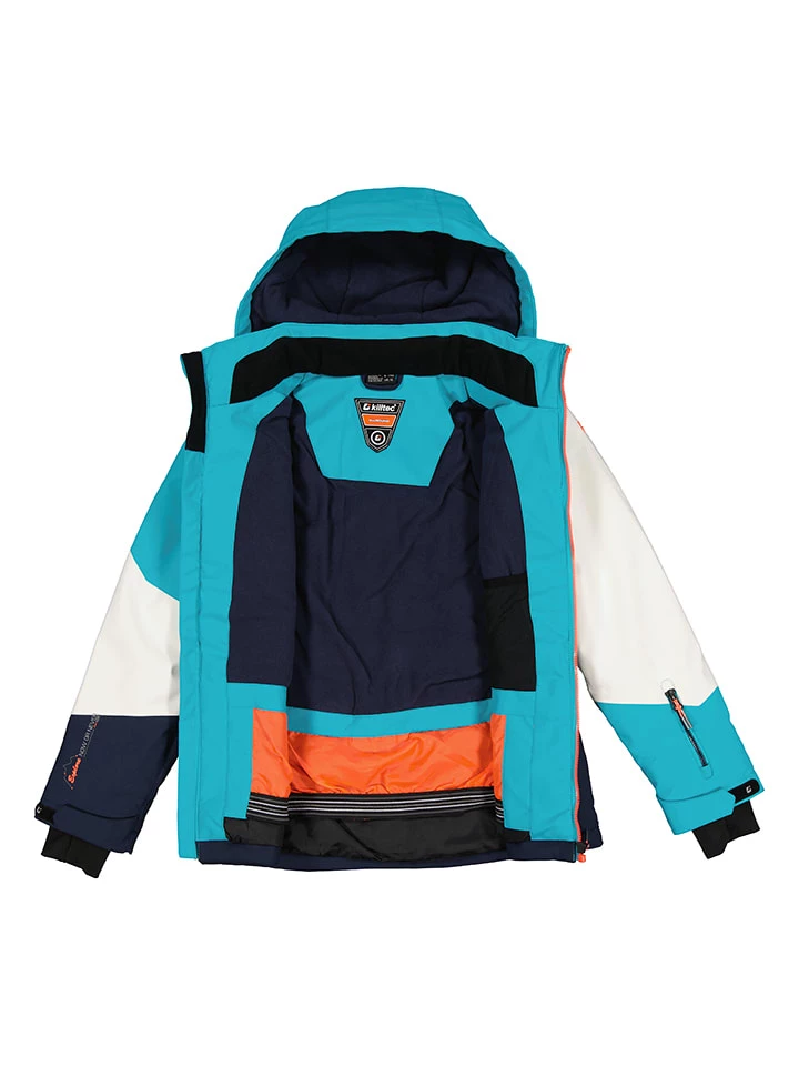Killtec Ski-/snowboardjas Turquoise/donkerblauw 2 Killtec Ski-/snowboardjas Turquoise/donkerblauw - Afbeelding 2