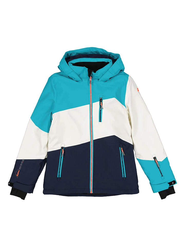 Killtec Ski-/snowboardjas Turquoise/donkerblauw 1 Killtec Ski-/snowboardjas Turquoise/donkerblauw