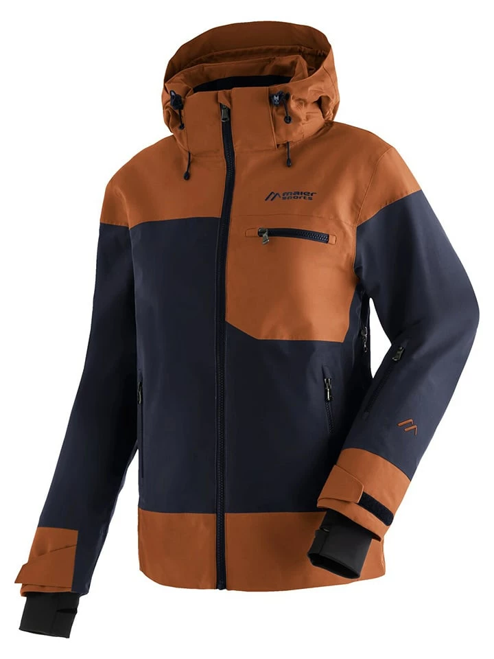 Maier Sports Ski-/snowboardjas Oranje/donkerblauw 1 Maier Sports Ski-/snowboardjas Oranje/donkerblauw