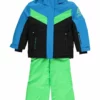 2-delige Ski-/snowboardoutfit Groen/lichtblauw