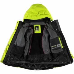 2-delige Ski-/snowboardoutfit Neongroen/zwart -TROLLKIDS Winkel peak mountain 2 delige ski snowboardoutfit neongroen zwart 3