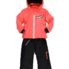 2-delige Ski-/snowboardoutfit Neonroze/zwart