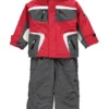 2-delige Ski-/snowboardoutfit Rood/grijs