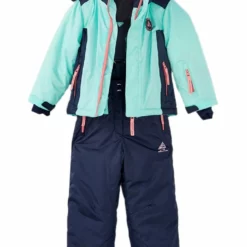 2-delige Ski-/snowboardoutfit Turquoise/donkerblauw