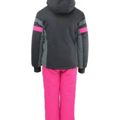 2-delige Ski-/snowboardoutfit Zwart/roze -TROLLKIDS Winkel peak mountain 2 delige ski snowboardoutfit zwart roze 2