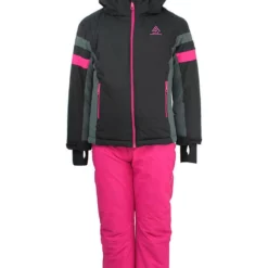 2-delige Ski-/snowboardoutfit Zwart/roze