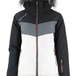 Ski-/snowboardjas "Afidol" Zwart/wit