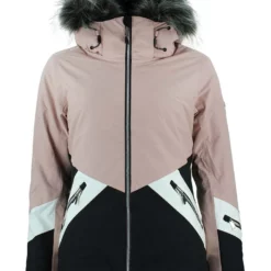 Ski-/snowboardjas "Anita" Lichtroze/zwart