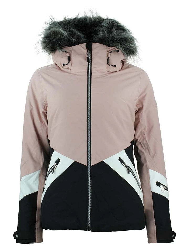 Ski-/snowboardjas "Anita" Lichtroze/zwart 1 Ski-/snowboardjas "Anita" Lichtroze/zwart