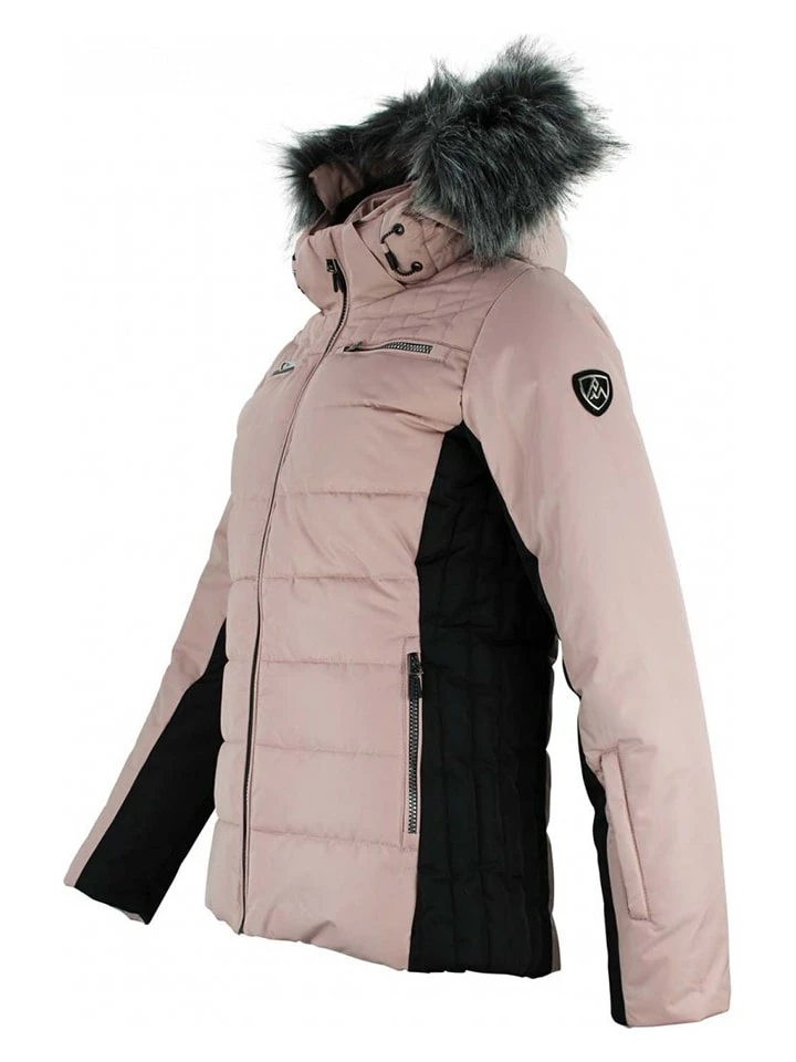 Ski-/snowboardjas "Asalpi" Lichtroze/zwart 2 Ski-/snowboardjas "Asalpi" Lichtroze/zwart - Afbeelding 2