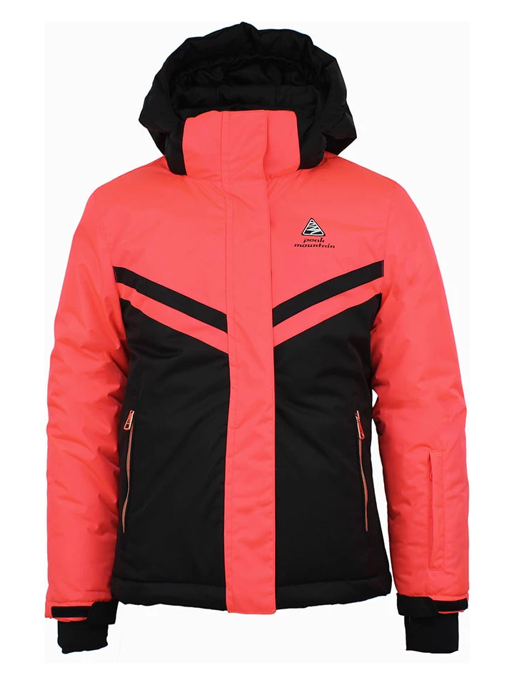 Ski-/snowboardjas Zwart/neonoranje 1 Ski-/snowboardjas Zwart/neonoranje