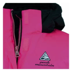 Ski-/snowboardjas Zwart/roze -TROLLKIDS Winkel peak mountain ski snowboardjas zwart roze 2
