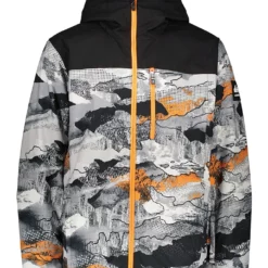 Quiksilver Ski-/snowboardjas Grijs/okergeel/zwart