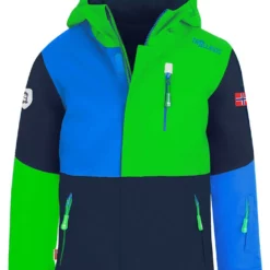TROLLKIDS Ski-/snowboardjas "Hallingdal" Groen/donkerblauw/blauw