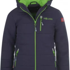 TROLLKIDS Ski-/snowboardjas "Hemsedal" Donkerblauw/groen