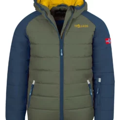 TROLLKIDS Ski-/snowboardjas "Hemsedal XT" Kaki/donkerblauw