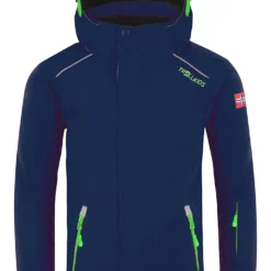 TROLLKIDS Ski-/snowboardjas "Holmenkollen Pro" Donkerblauw/groen