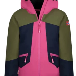 TROLLKIDS Ski-/snowboardjas "Rauland" Roze/kaki